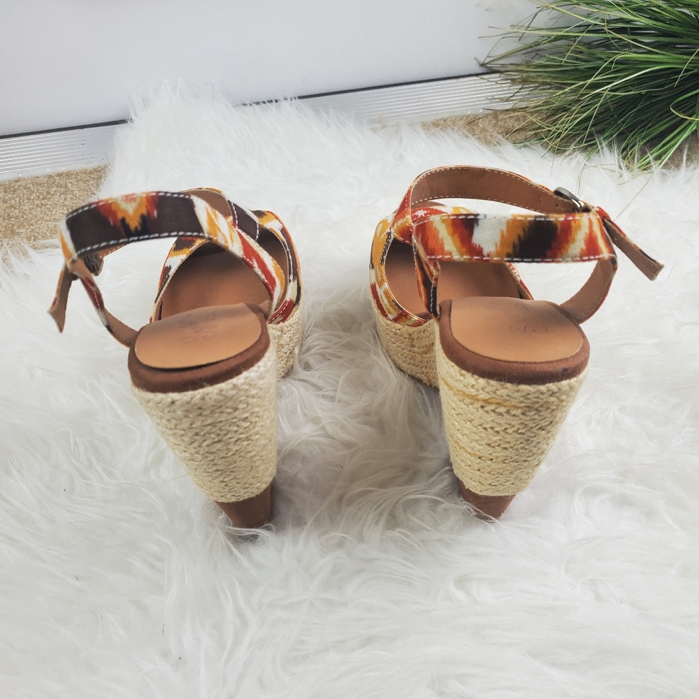 Seychelles Sandals Stacked Heel Strappy Casual Retro - Picture 5 of 7